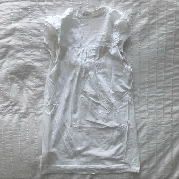 White Theory Ruffle Cap Sleeve Button Top Size S - Picture 5 of 5